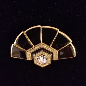 Black & Gold Brooch